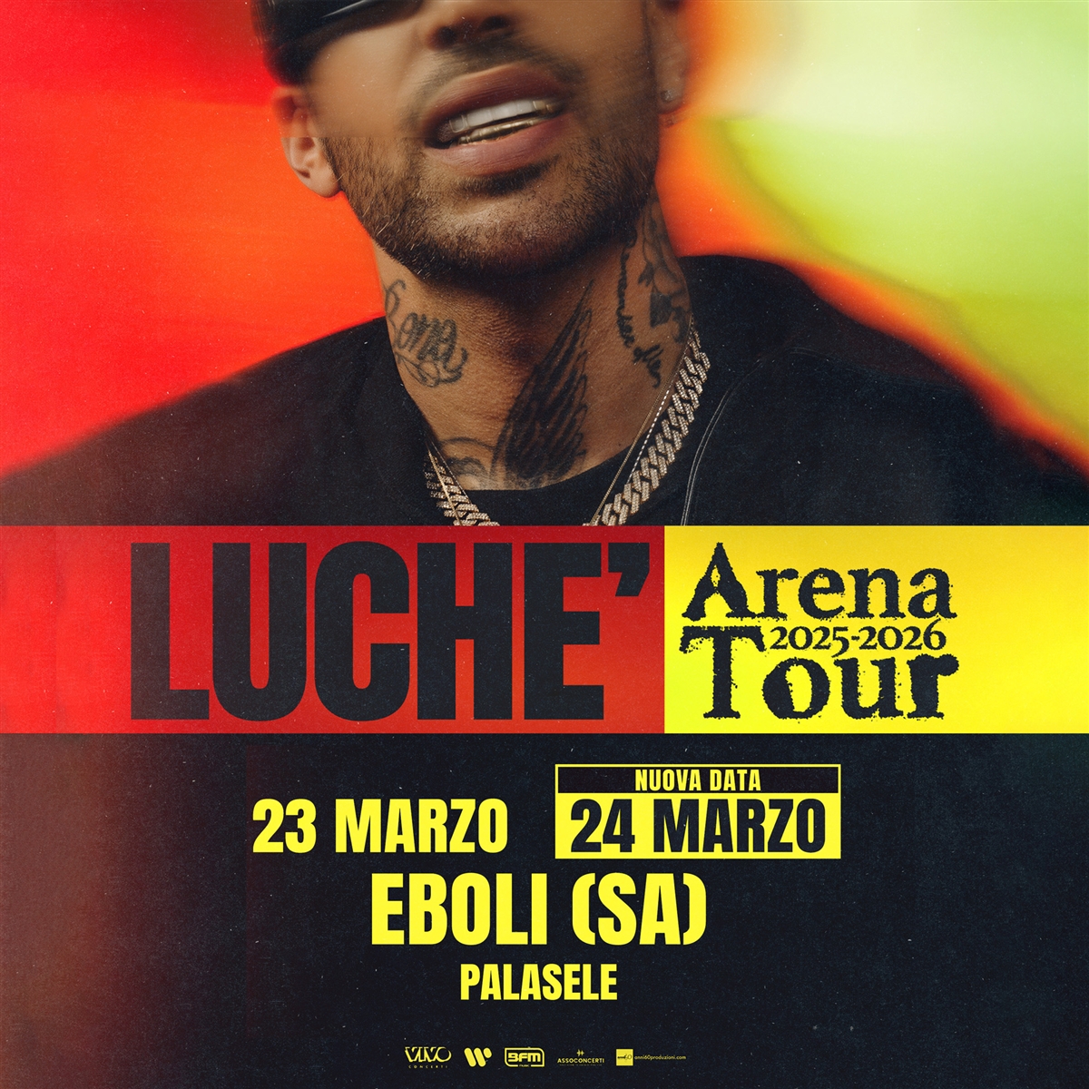 LUCHÈ  ANNUNCIA UNA NUOVA DATA A EBOLI IL 24 MARZO E RADDOPPIA COSÌ IL LIVE AL PALASELE
